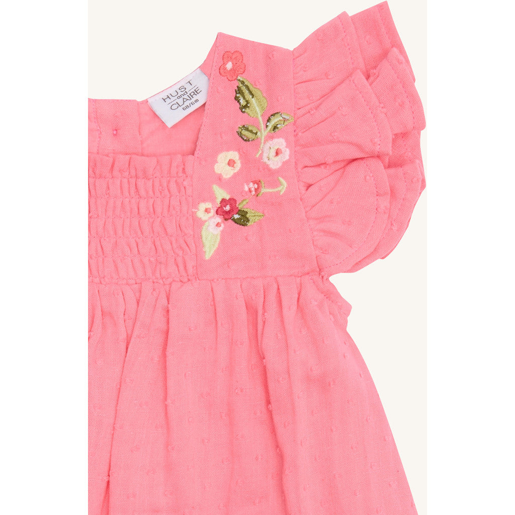 Hust & Claire Dress HCKatinka dobby mousselin Dresses 4314 Blushing
