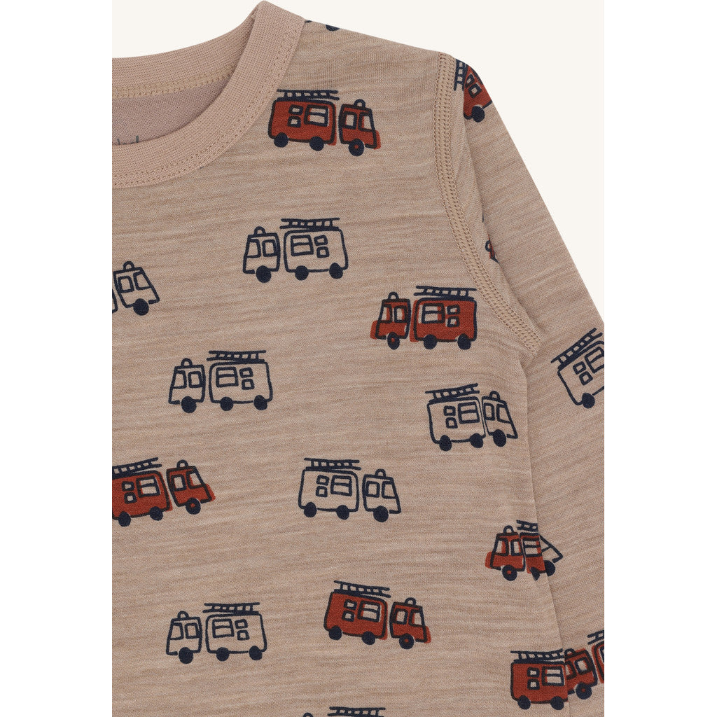 Hust & Claire HCAbba Firetruck T-shirt L/S 3554 Biscuit