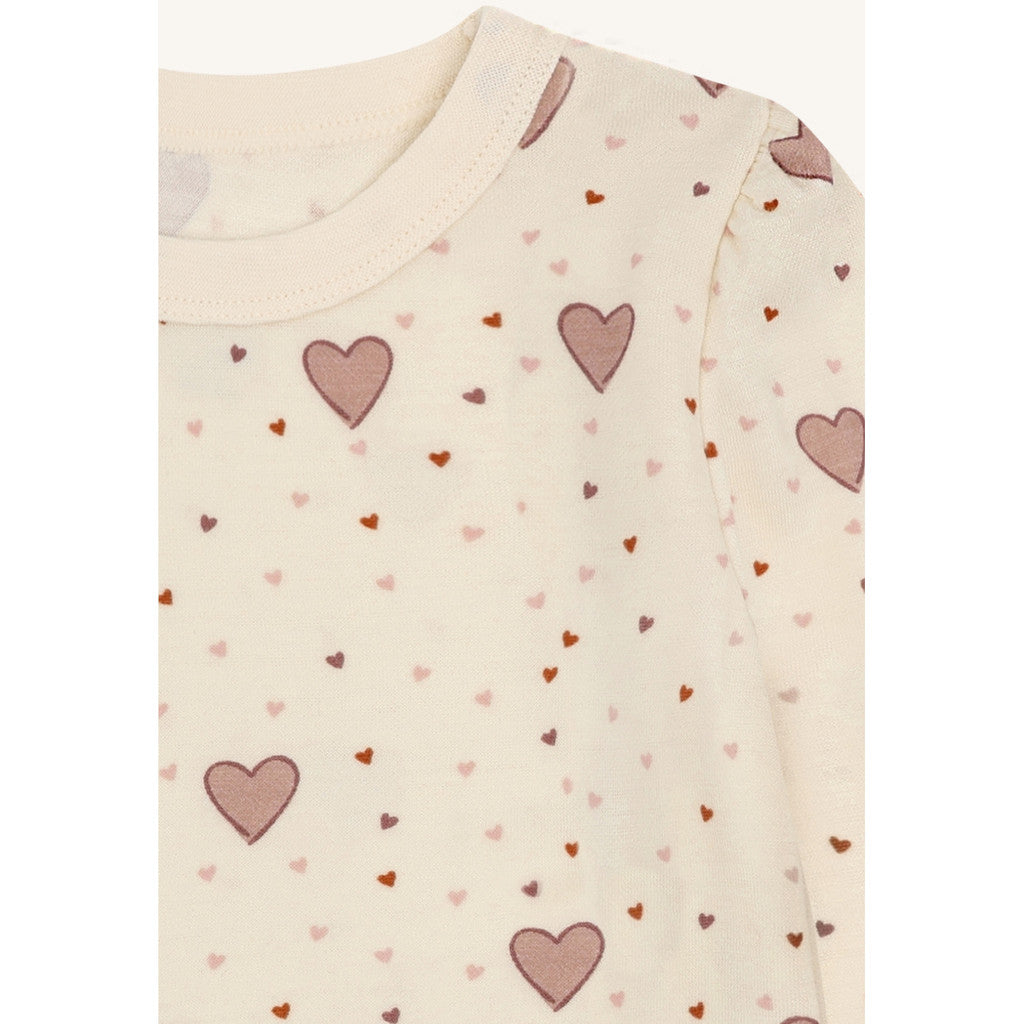 Hust & Claire HCAbba Hearts Puff T-shirt L/S 3290 Off White