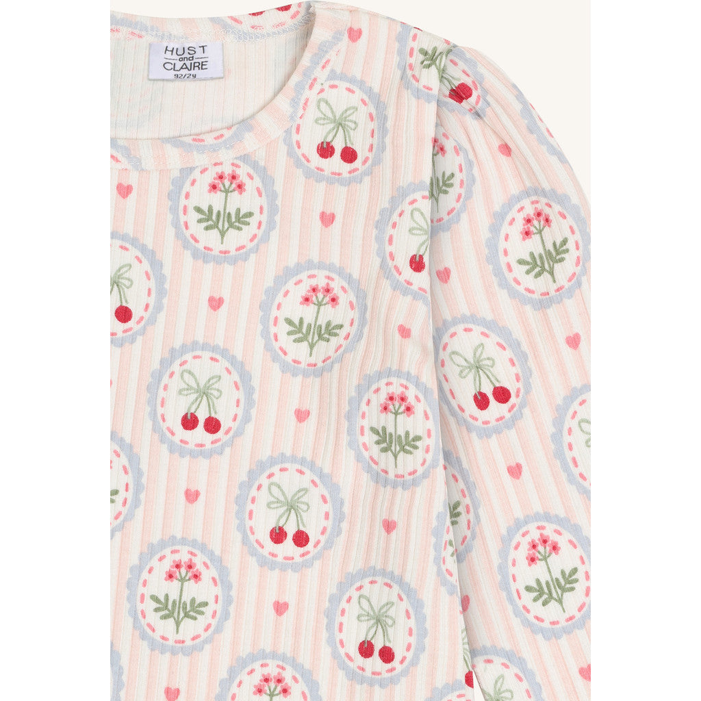 Hust & Claire HCAlma Frame T-shirt L/S 3270 Ivory