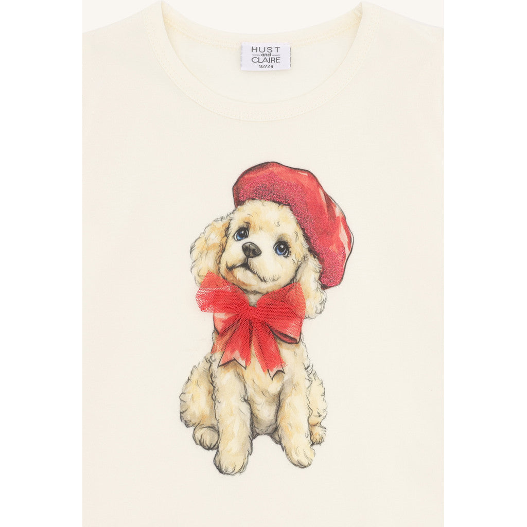 Hust & Claire HCAlma Poodle T-shirt L/S 3270 Ivory