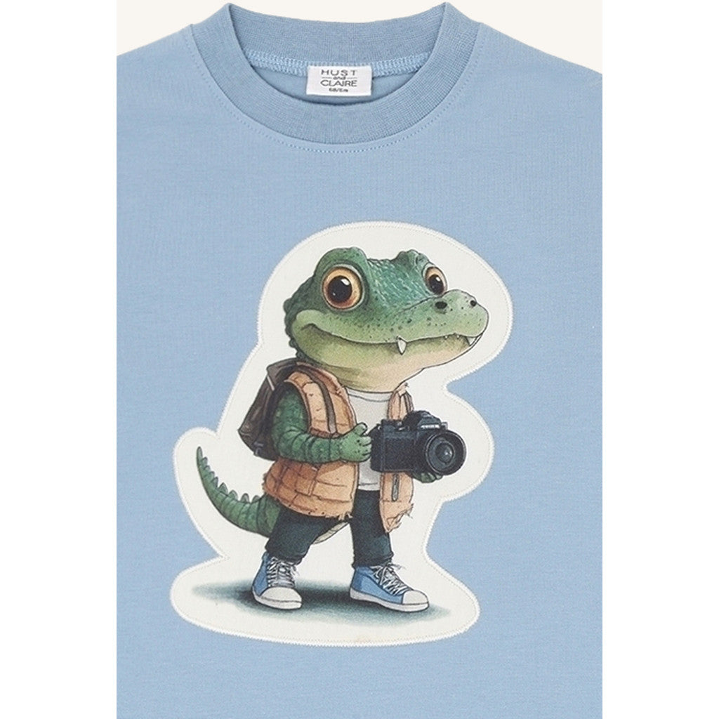 Hust & Claire HCAnton Croco T-shirt L/S 3157 Light Blue