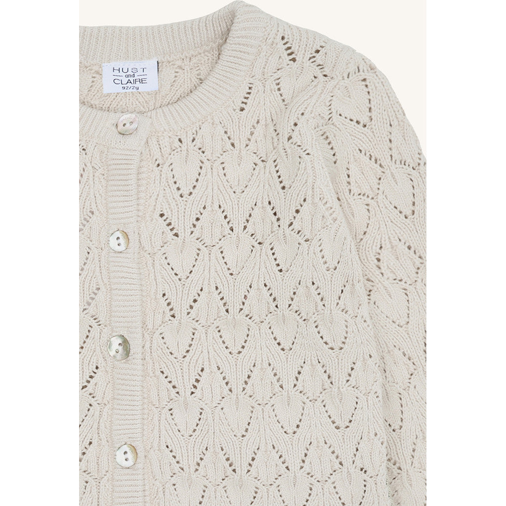 Hust & Claire HCCilja Pointelle Cardigan 4501 French Oak