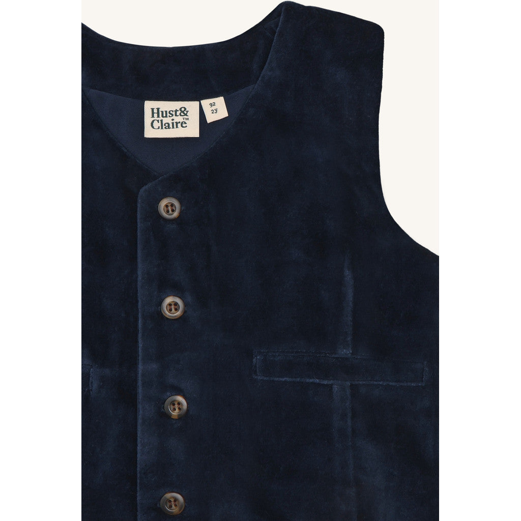 Hust & Claire HCEik Moleskin Waistcoat 4150 More Navy