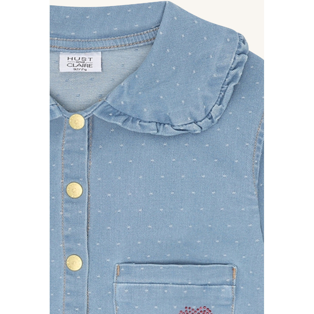 Hust & Claire HCEly Dotty denim Jacket 33 Blue Denim