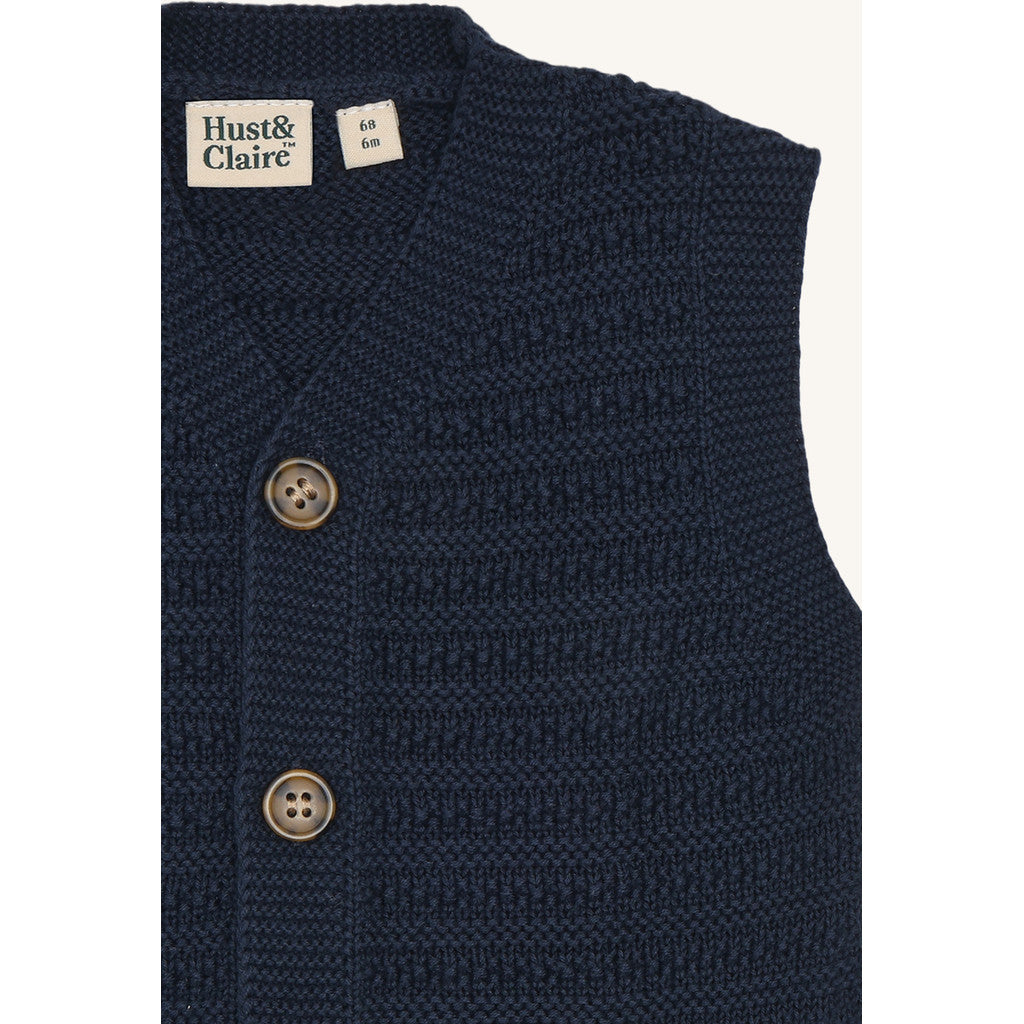 Hust & Claire HCPerry Buttons Knitwear 4150 More Navy
