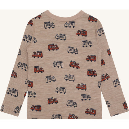 Hust & Claire HCAbba Firetruck T-shirt L/S 3554 Biscuit