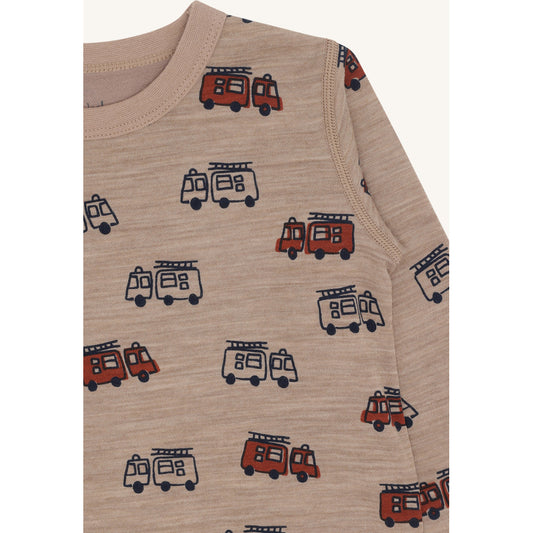 Hust & Claire HCAbba Firetruck T-shirt L/S 3554 Biscuit