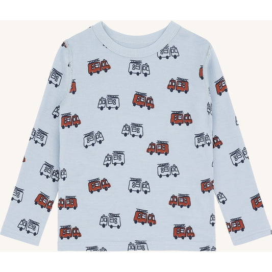 Hust & Claire HCAbba Firetruck T-shirt L/S 4117 Baby Blue