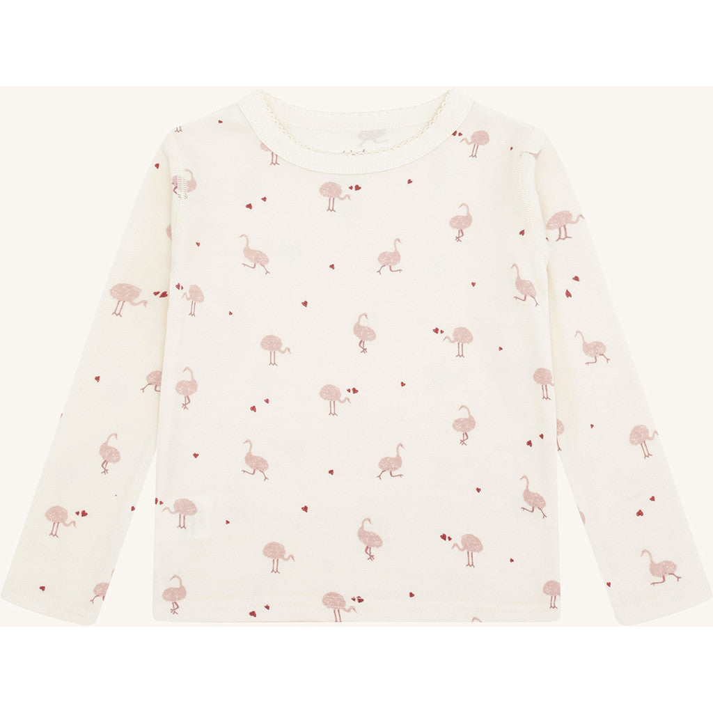 Hust & Claire HCAbba Ostrich T-shirt L/S 3290 Off White