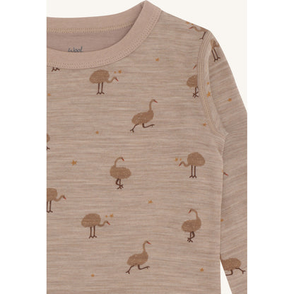 Hust & Claire HCAbba Ostrich T-shirt L/S 3554 Biscuit