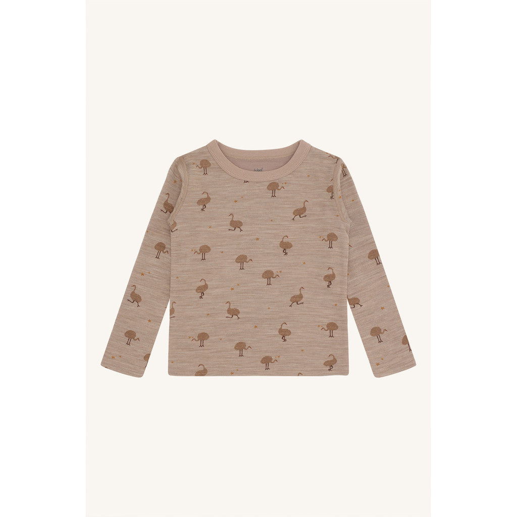 Hust & Claire HCAbba Ostrich T-shirt L/S 3554 Biscuit