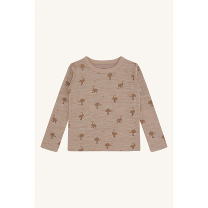 Hust & Claire HCAbba Ostrich T-shirt L/S 3554 Biscuit
