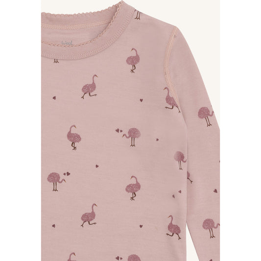 Hust & Claire HCAbba Ostrich T-shirt L/S 3735 Adobe Rose