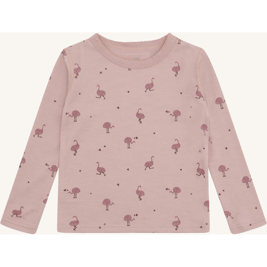 Hust & Claire HCAbba Ostrich T-shirt L/S 3735 Adobe Rose