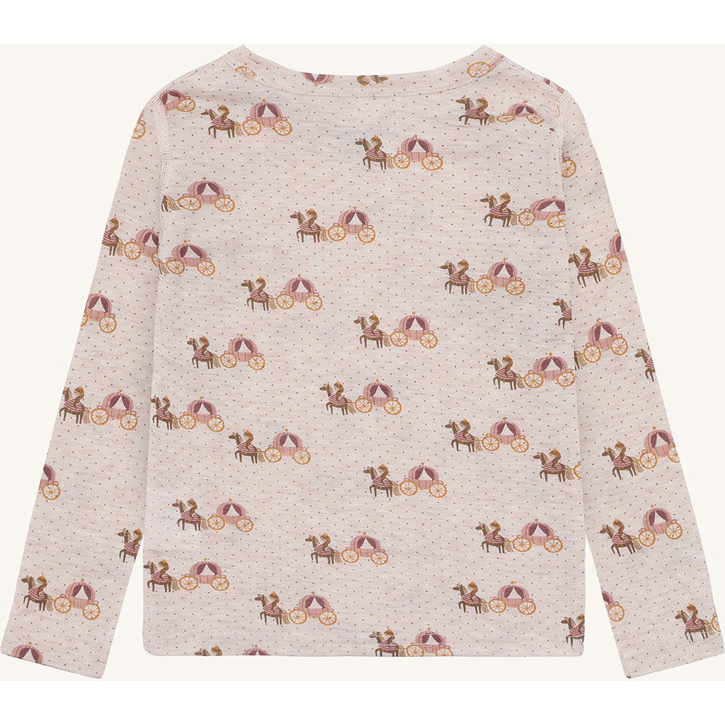 Hust & Claire HCAcel Caret T-shirt L/S 1290 Wheat Melange