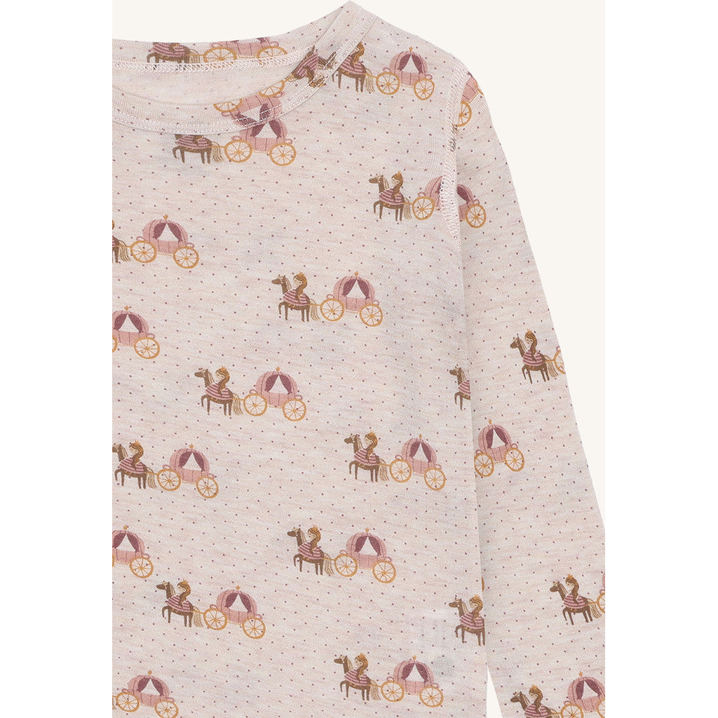 Hust & Claire HCAcel Caret T-shirt L/S 1290 Wheat Melange