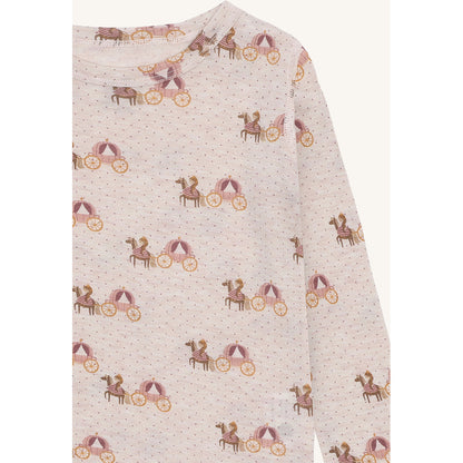 Hust & Claire HCAcel Caret T-shirt L/S 1290 Wheat Melange
