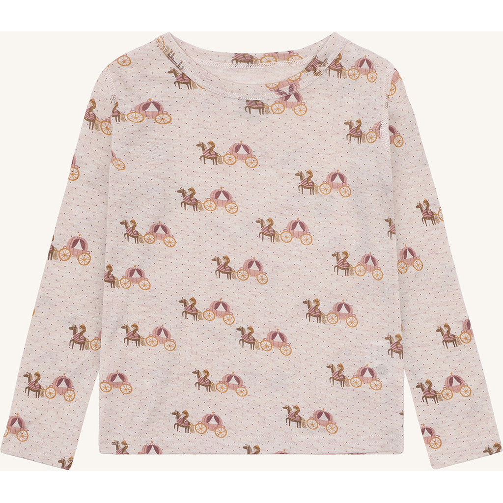 Hust & Claire HCAcel Caret T-shirt L/S 1290 Wheat Melange