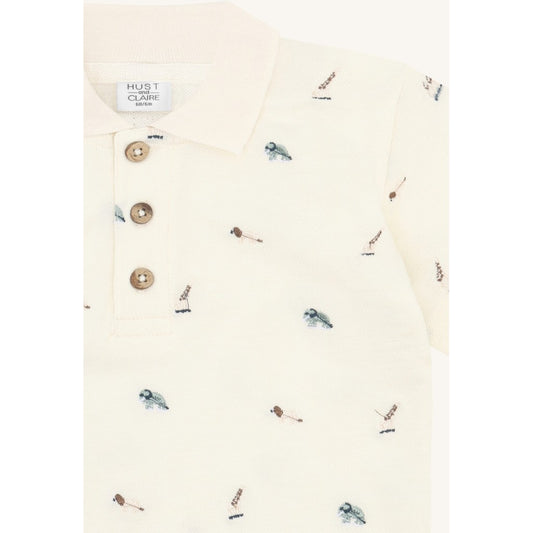 Hust & Claire HCAdrian Animal Polo S/S 3272 Snow White