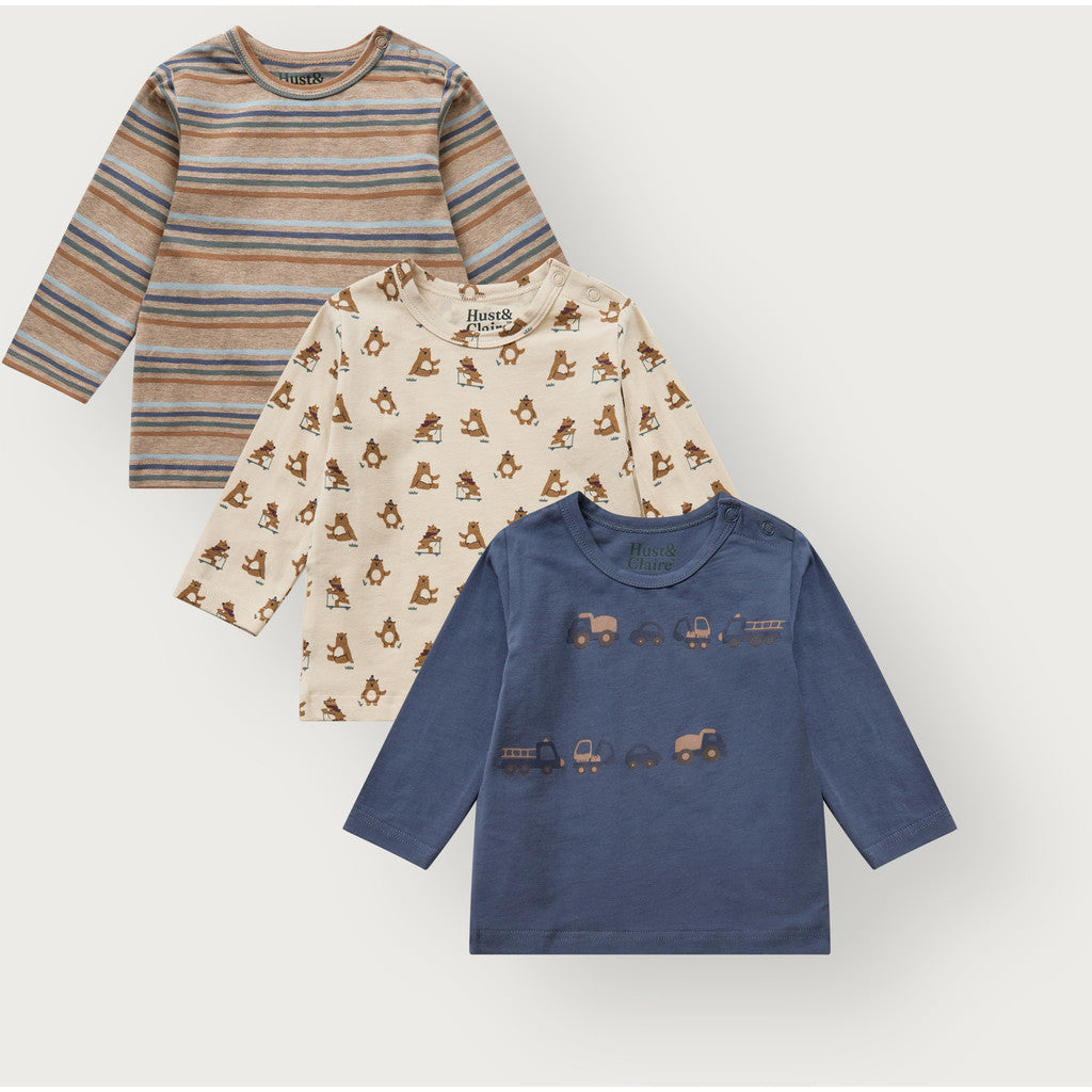 Hust & Claire HCAlbert Play T-shirt L/S 3552 Beige Melange
