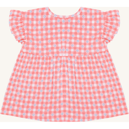 Hust & Claire HCAlma Flower Check T-shirt S/S 3761 Shell