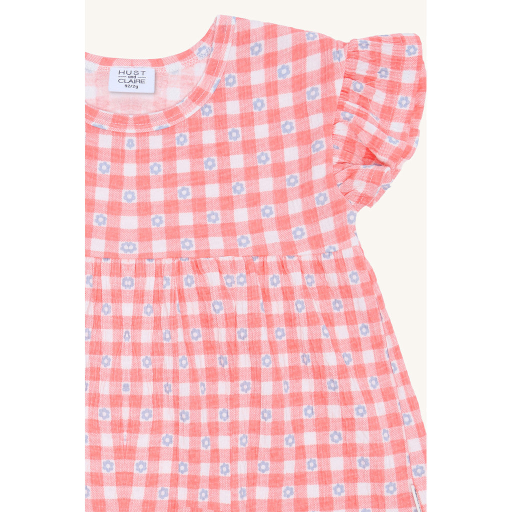 Hust & Claire HCAlma Flower Check T-shirt S/S 3761 Shell