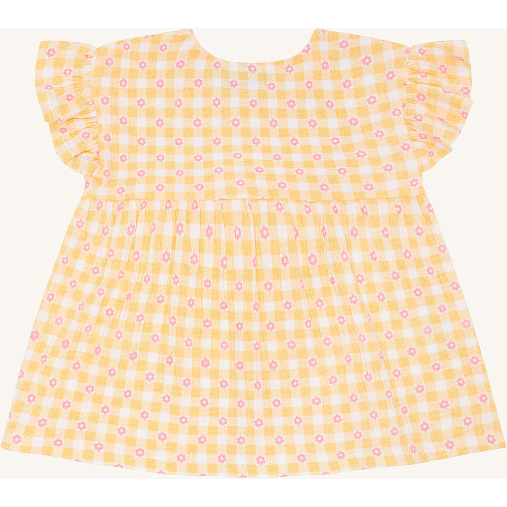 Hust & Claire HCAlma Flower Check T-shirt S/S 4614 Nectar