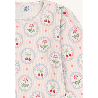 Hust & Claire HCAlma Frame T-shirt L/S 3270 Ivory