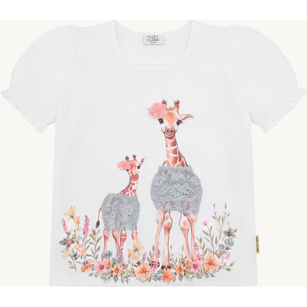 Hust & Claire HCAlma Giraffes T-shirt S/S 3246 White