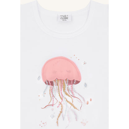 Hust & Claire HCAlma  Goople T-shirt S/S 3246 White