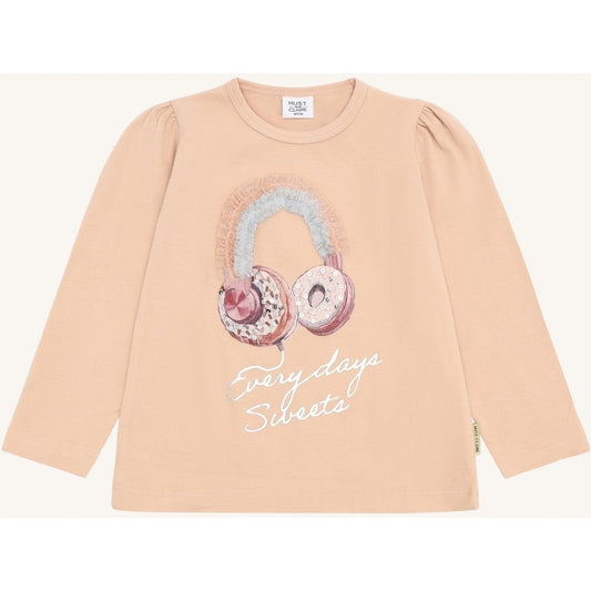 Hust & Claire HCAlma Headphones T-shirt L/S 3549 Rugby Tan