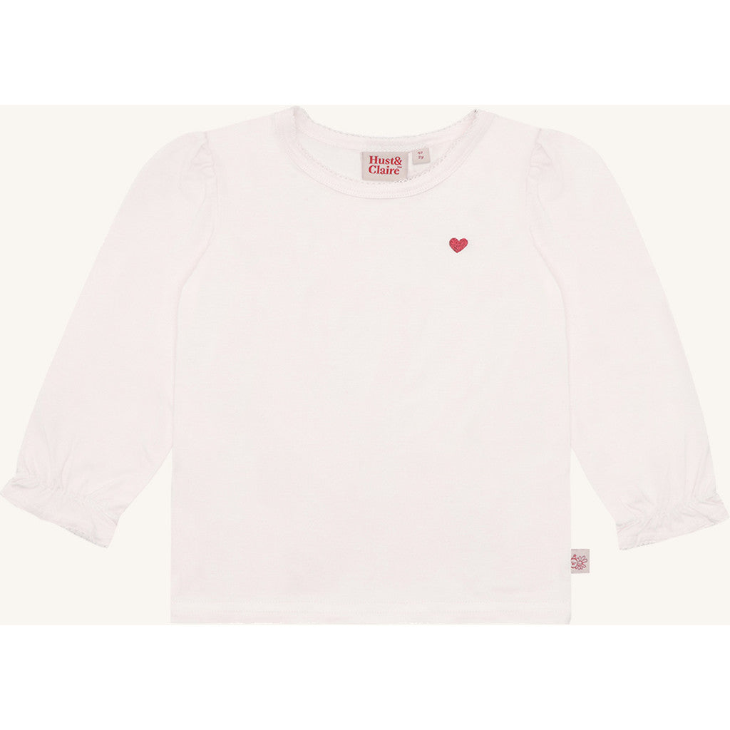 Hust & Claire HCAlma Heart T-shirt L/S 3260 Sugar