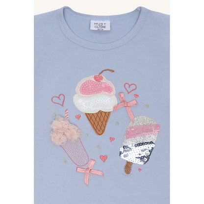 Hust & Claire HCAlma Ice cream T-shirt S/S 3111 Zen Blue