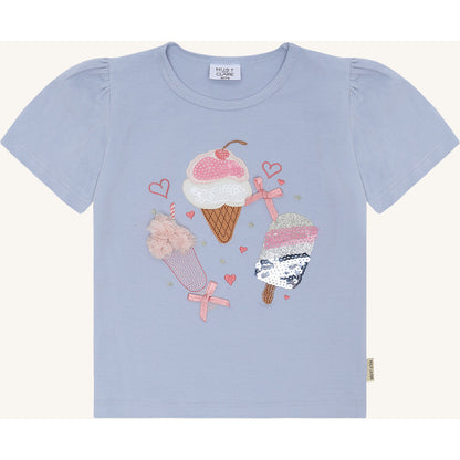 Hust & Claire HCAlma Ice cream T-shirt S/S 3111 Zen Blue