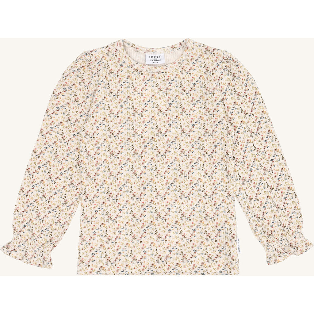 Hust & Claire HCAlma Little roses W25 T-shirt L/S 1262 Whisper Melange