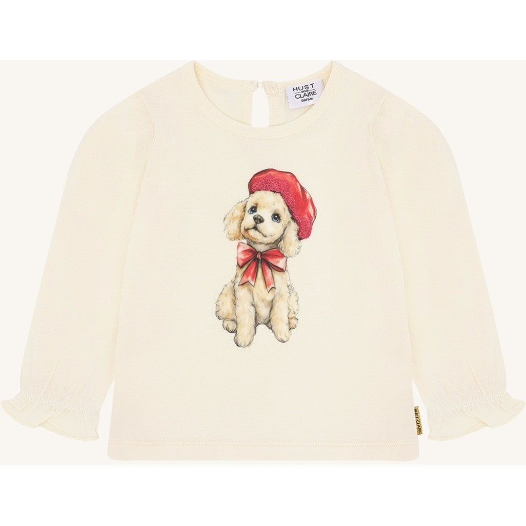 Hust & Claire HCAlma Poodle T-shirt L/S 3270 Ivory