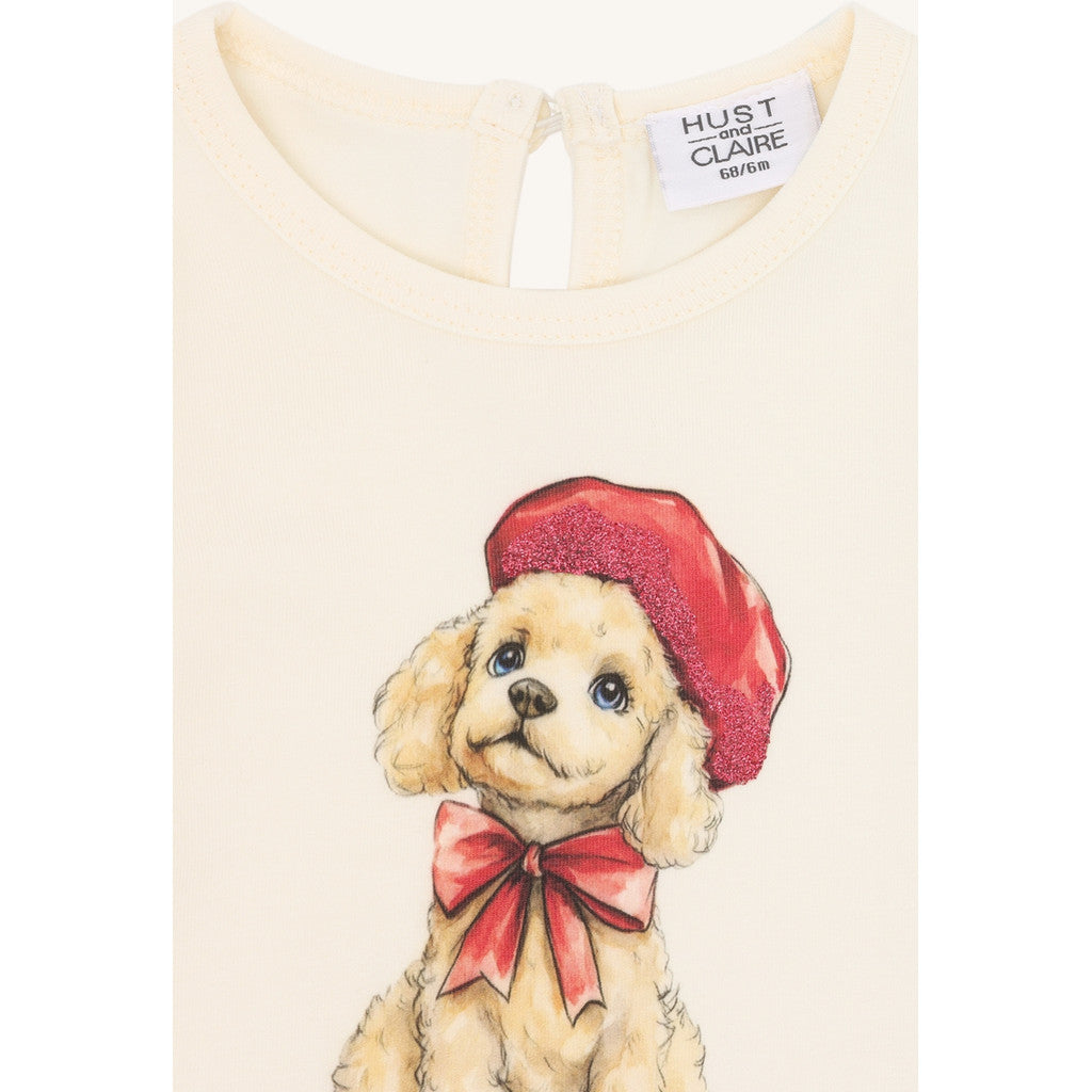 Hust & Claire HCAlma Poodle T-shirt L/S 3270 Ivory