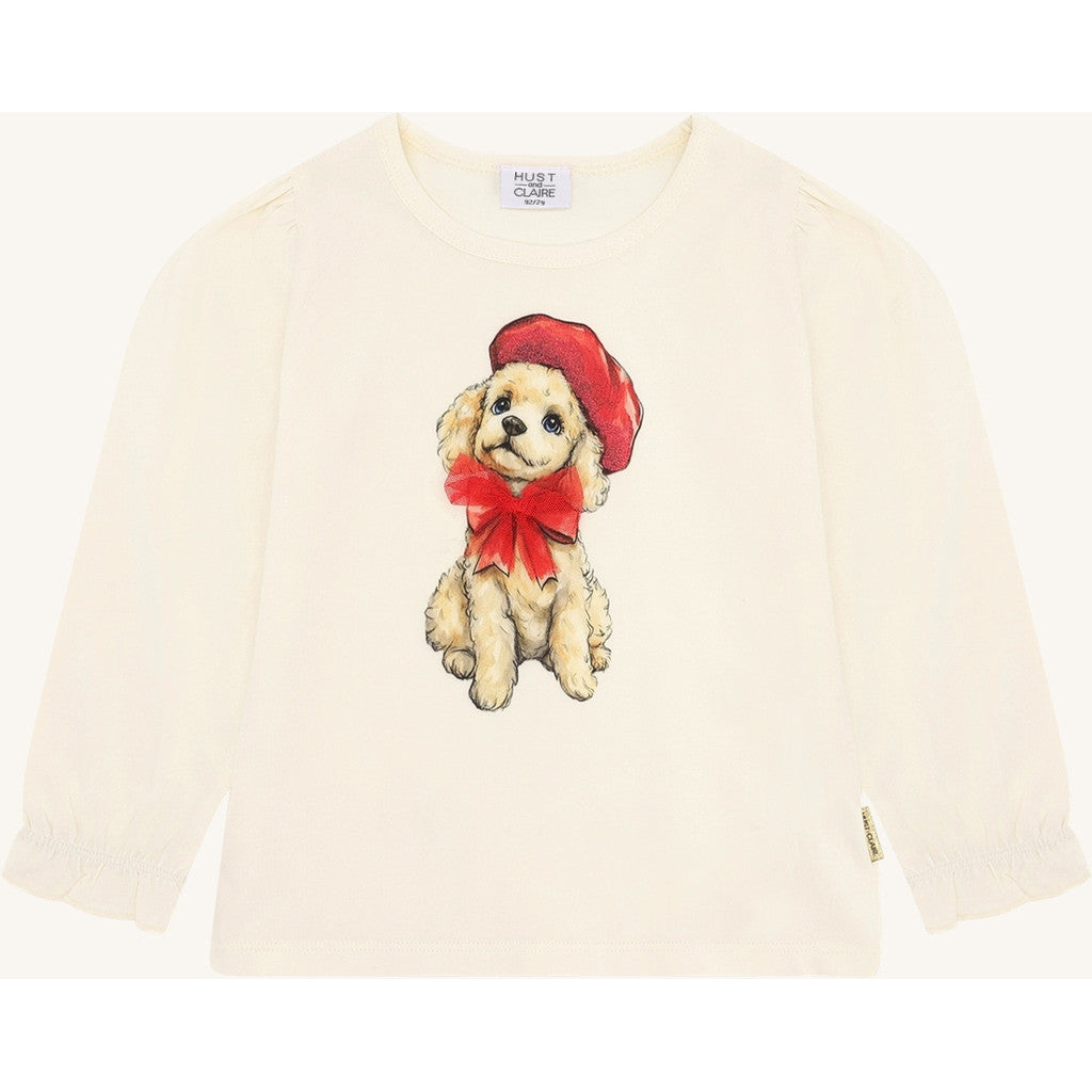 Hust & Claire HCAlma Poodle T-shirt L/S 3270 Ivory