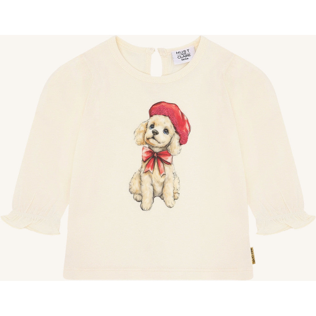 Hust & Claire HCAlma Poodle T-shirt L/S 3270 Ivory
