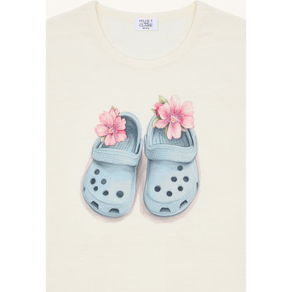 Hust & Claire HCAlma Sandals T-shirt S/S 3270 Ivory