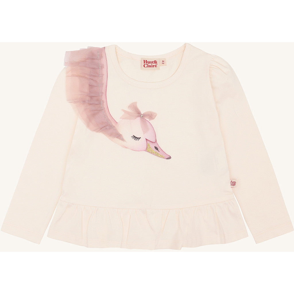 Hust & Claire HCAlma Swan T-shirt L/S 3290 Off White
