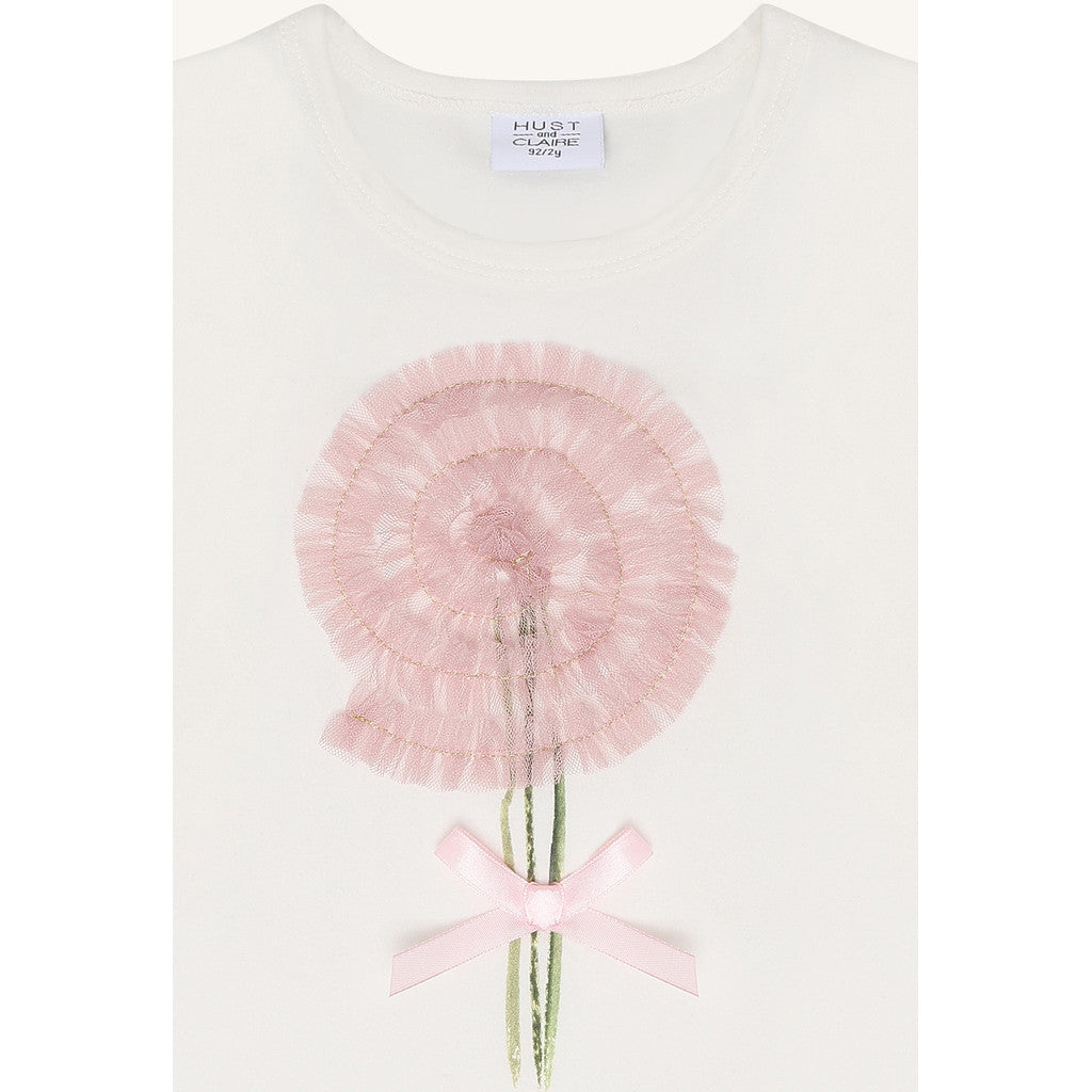 Hust & Claire HCAlma Swirl T-shirt L/S 3270 Ivory