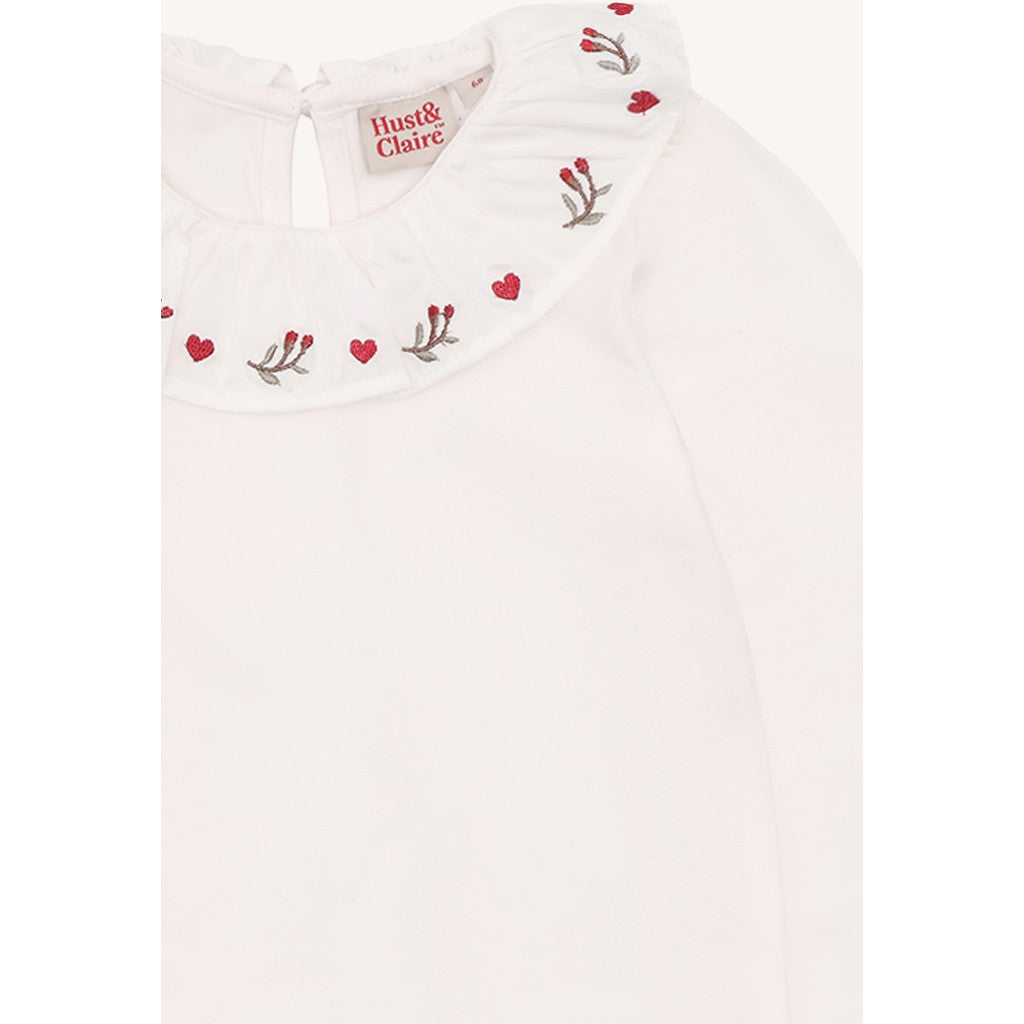 Hust & Claire HCAlma collar xmas T-shirt L/S 3260 Sugar