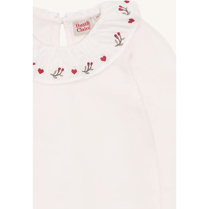Hust & Claire HCAlma collar xmas T-shirt L/S 3260 Sugar