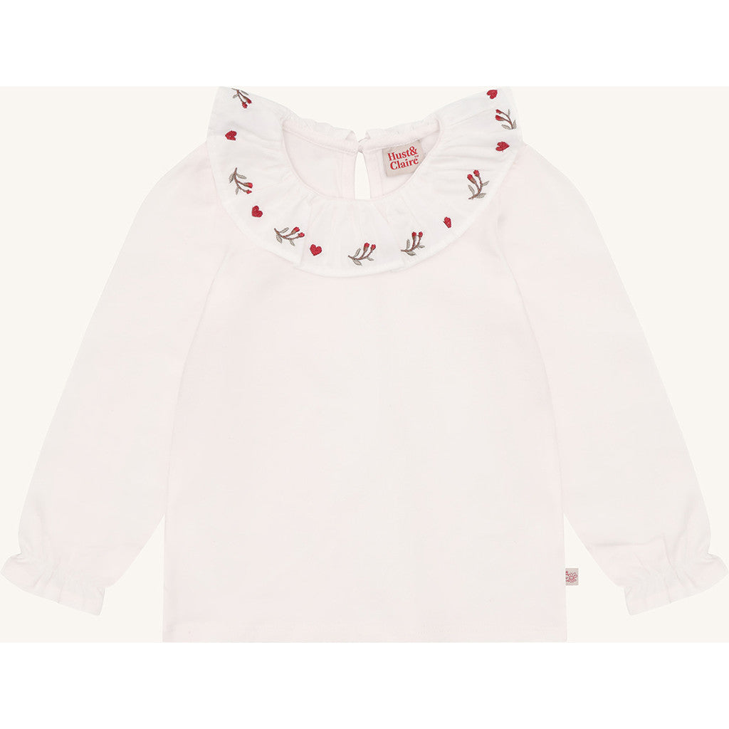 Hust & Claire HCAlma collar xmas T-shirt L/S 3260 Sugar