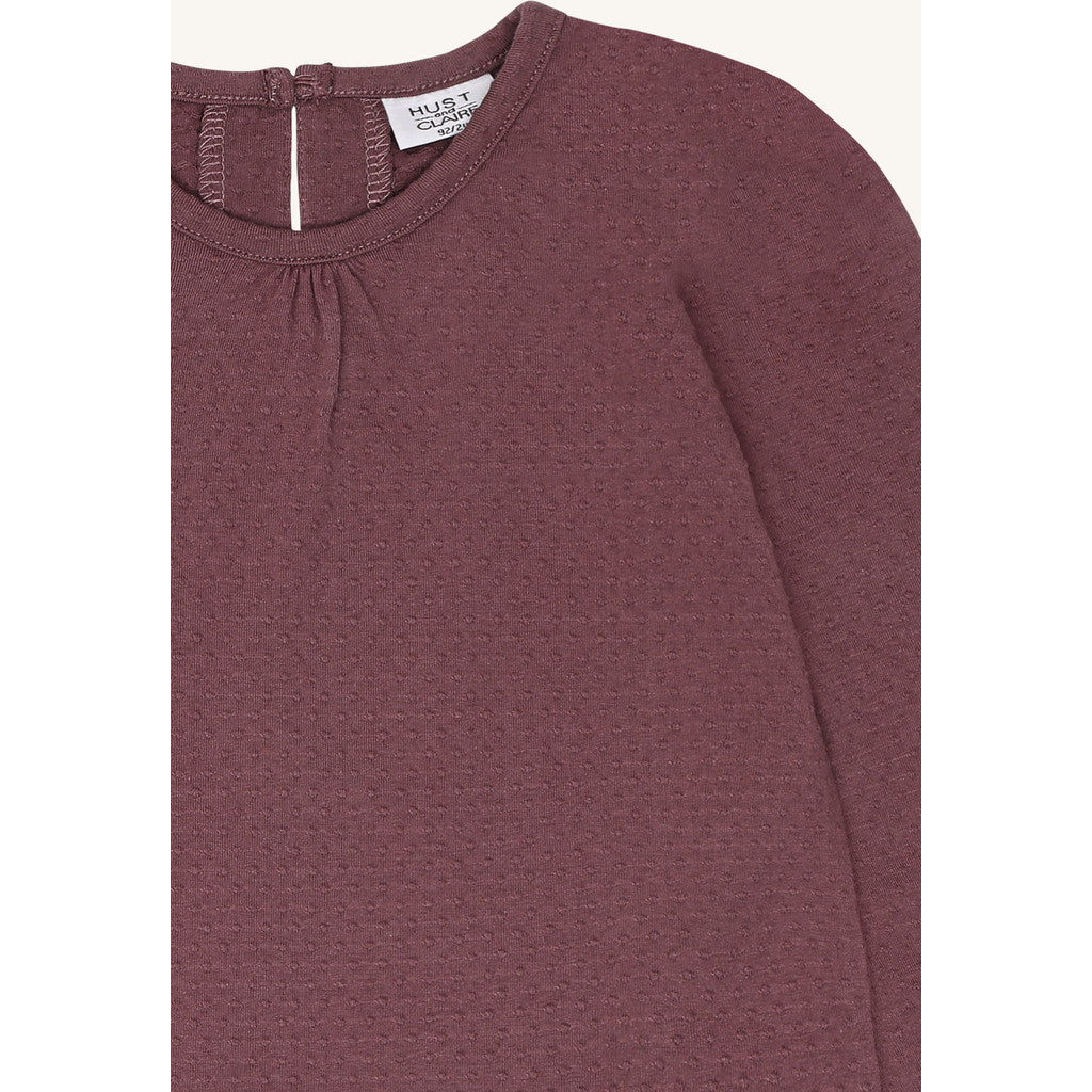 Hust & Claire HCAlma solid T-shirt L/S 3870 Plum