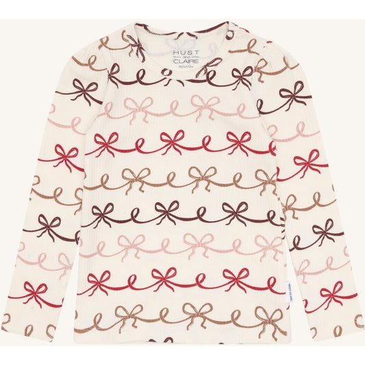 Hust & Claire HCAmma bow T-shirt L/S 3260 Sugar