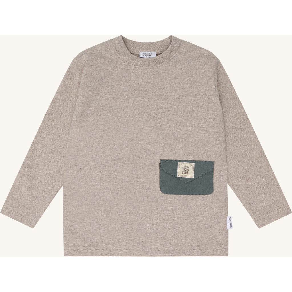 Hust & Claire HCAnton Backpack T-shirt L/S 3552 Beige Melange