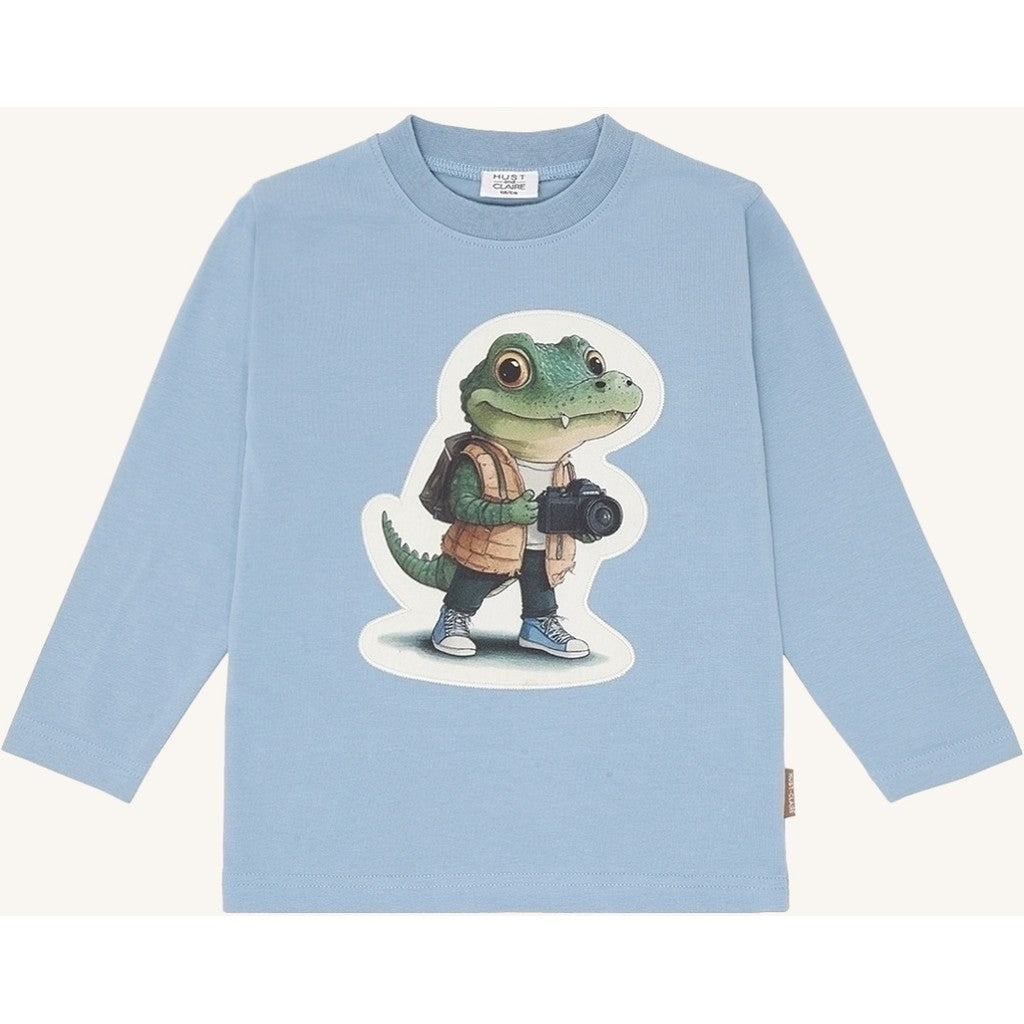 Hust & Claire HCAnton Croco T-shirt L/S 3157 Light Blue